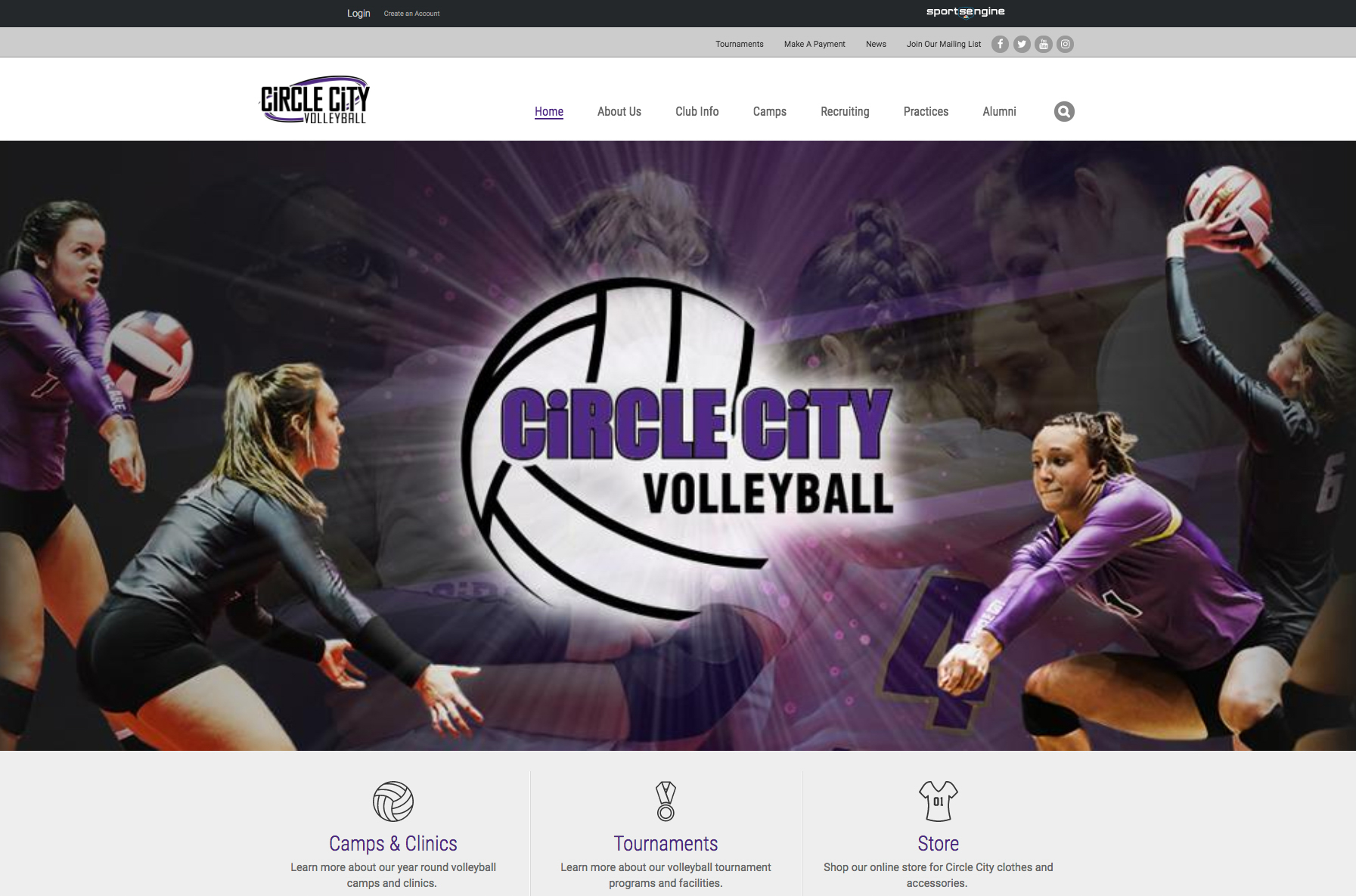 Circle City Volleyball Site Screenshot