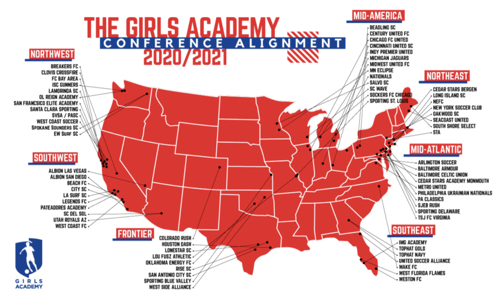 Girls Soccer Academy Map