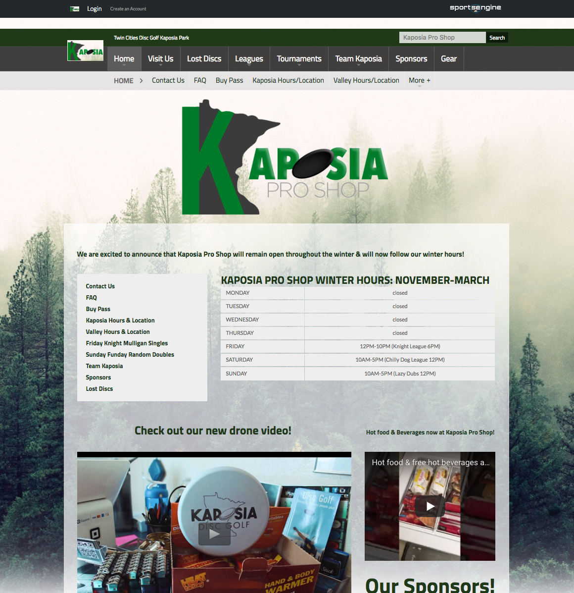 Kaposia Disc Golf Website