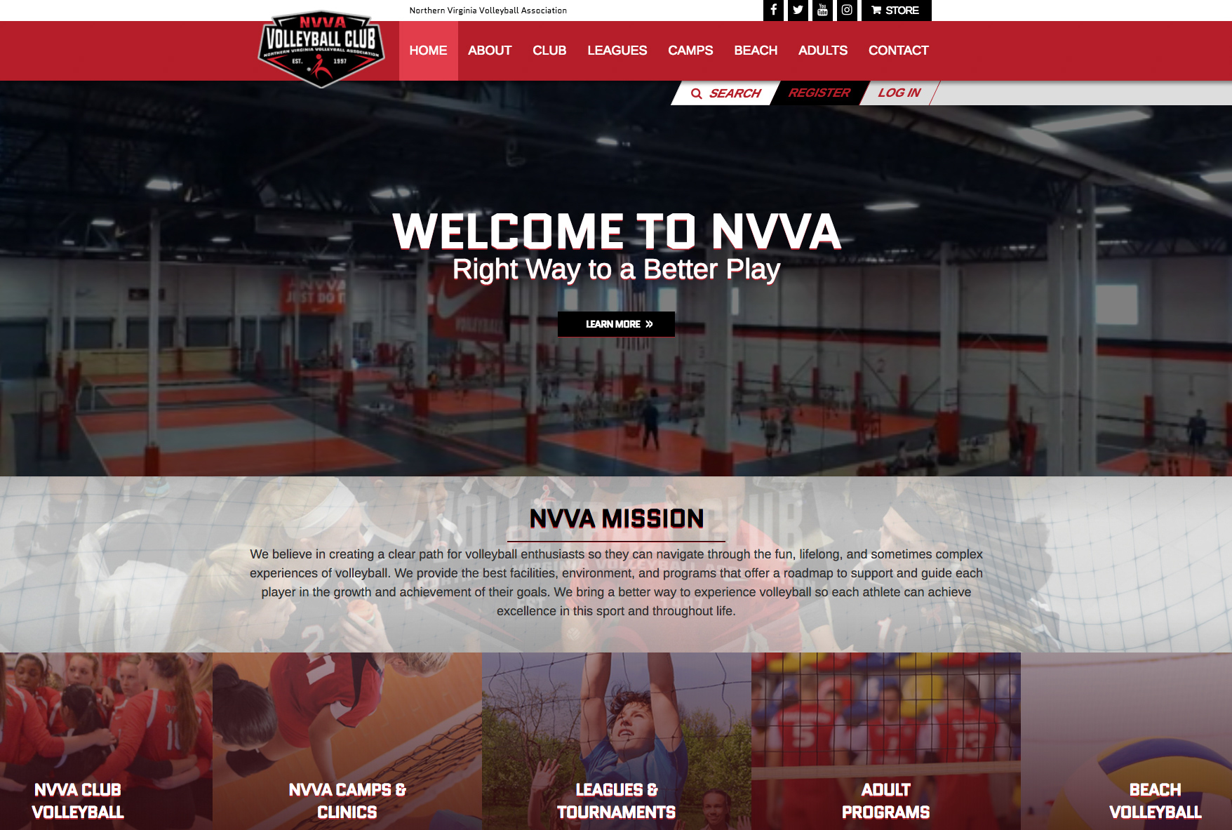 NVVA Site Screenshot
