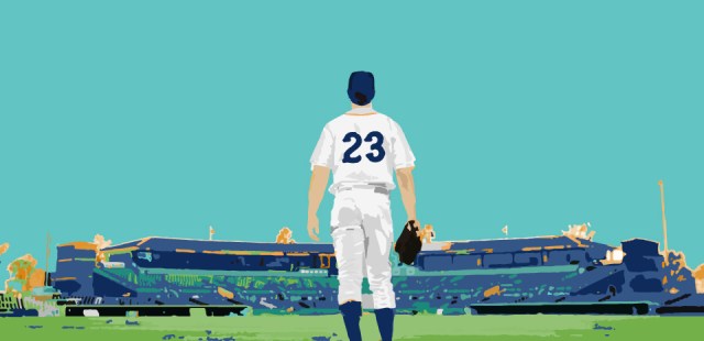 Baseball player illustration