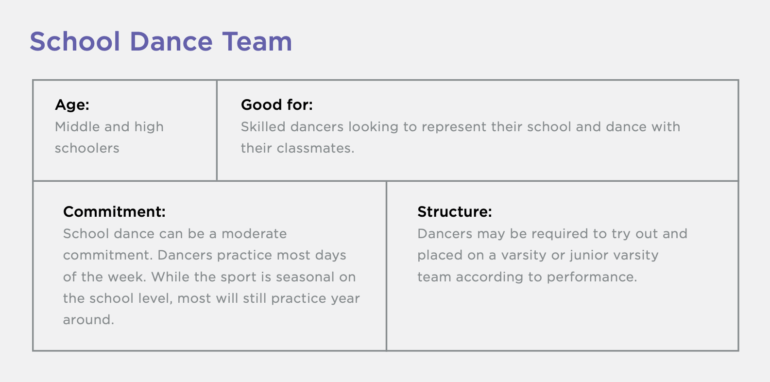 School Dance Team