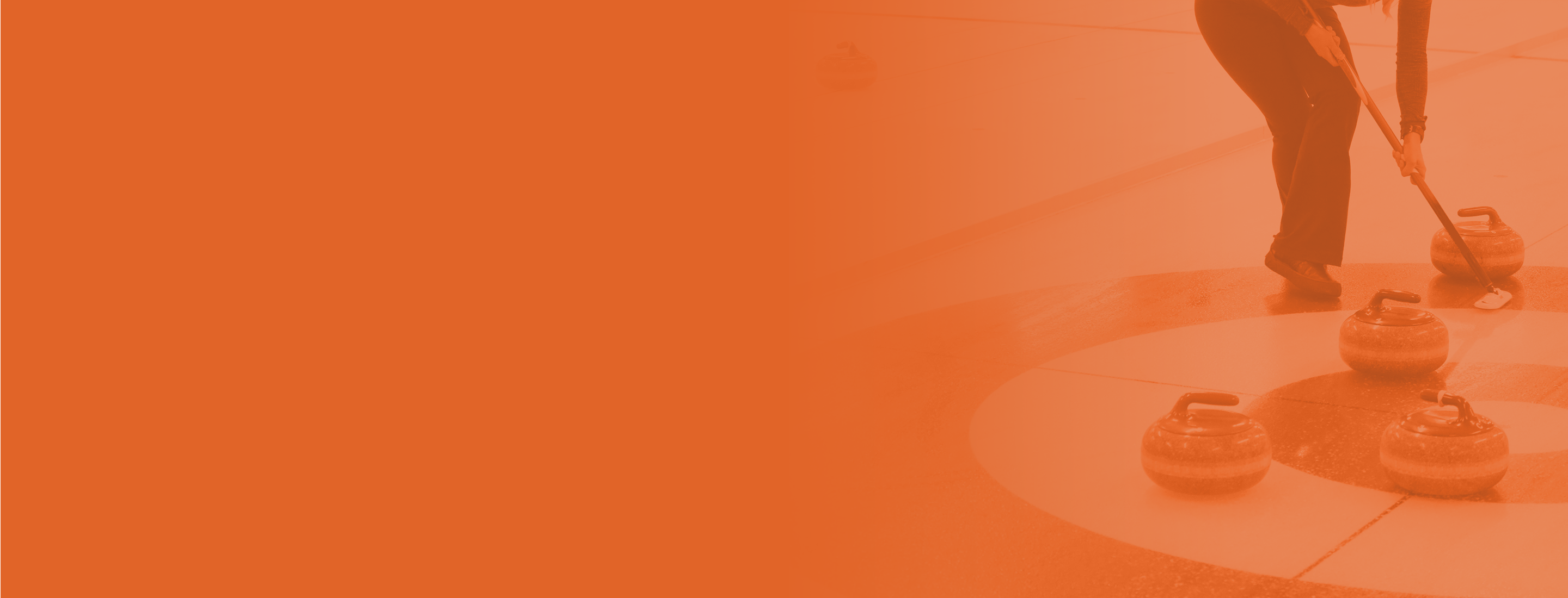 Orange background curling