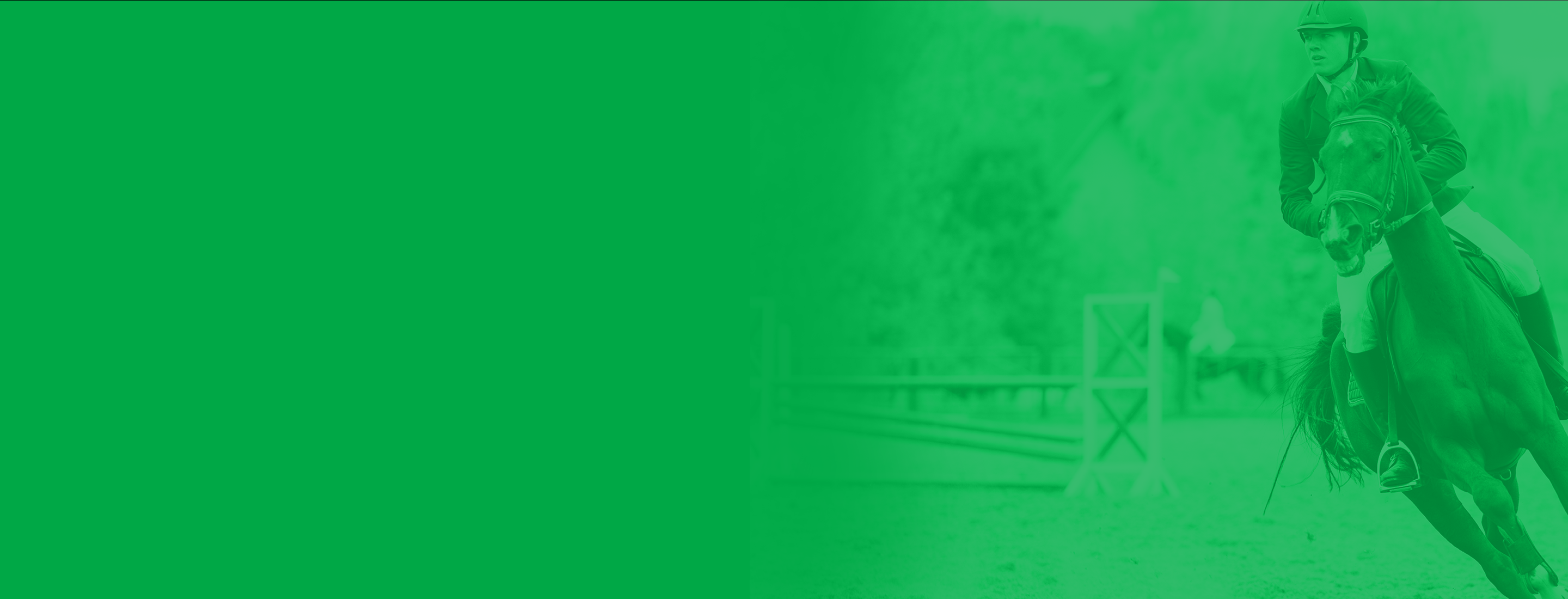 Green background horseback rider