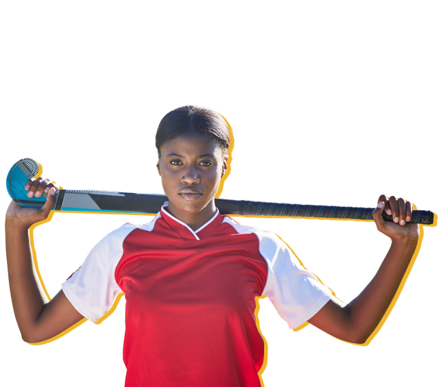 Field hockey female athlete