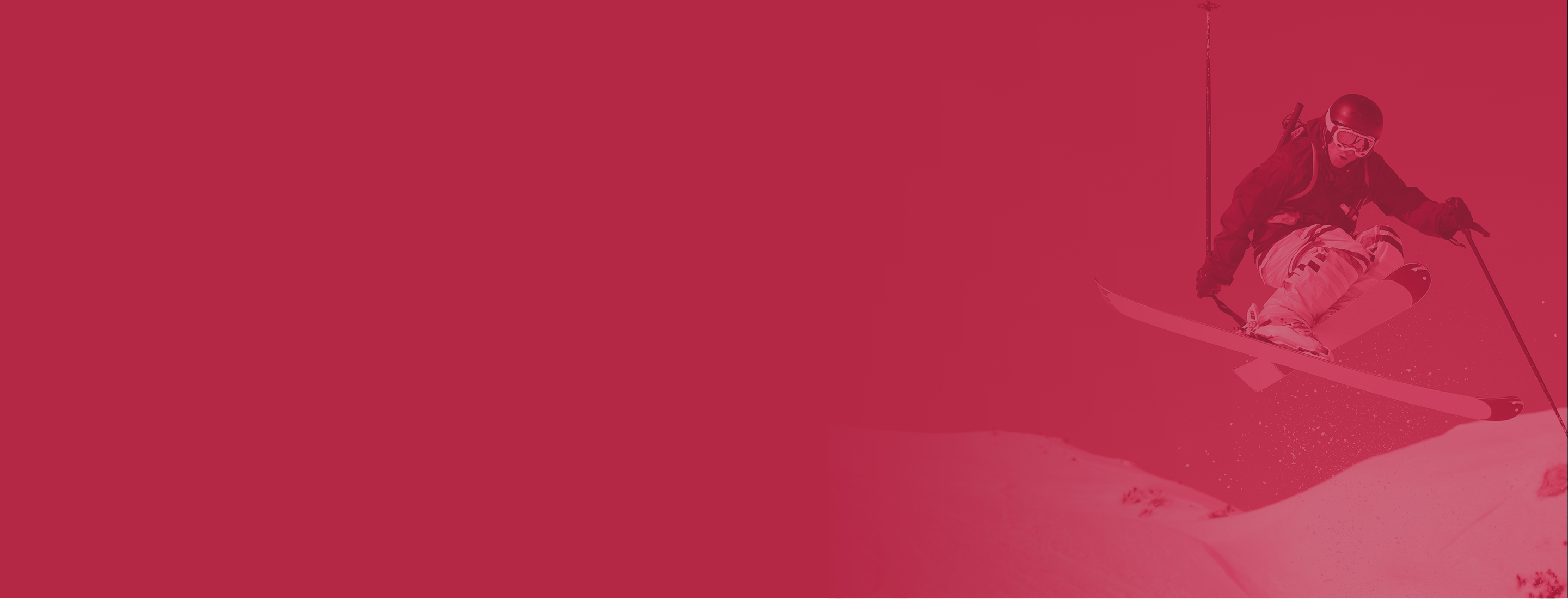 red background freestyle skier