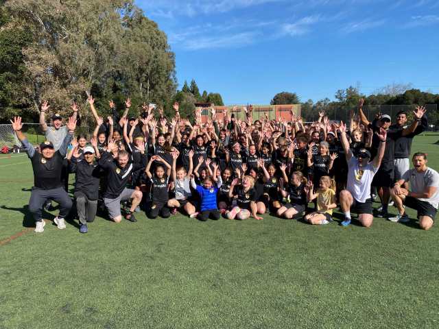 Los Gatos United team cheering together