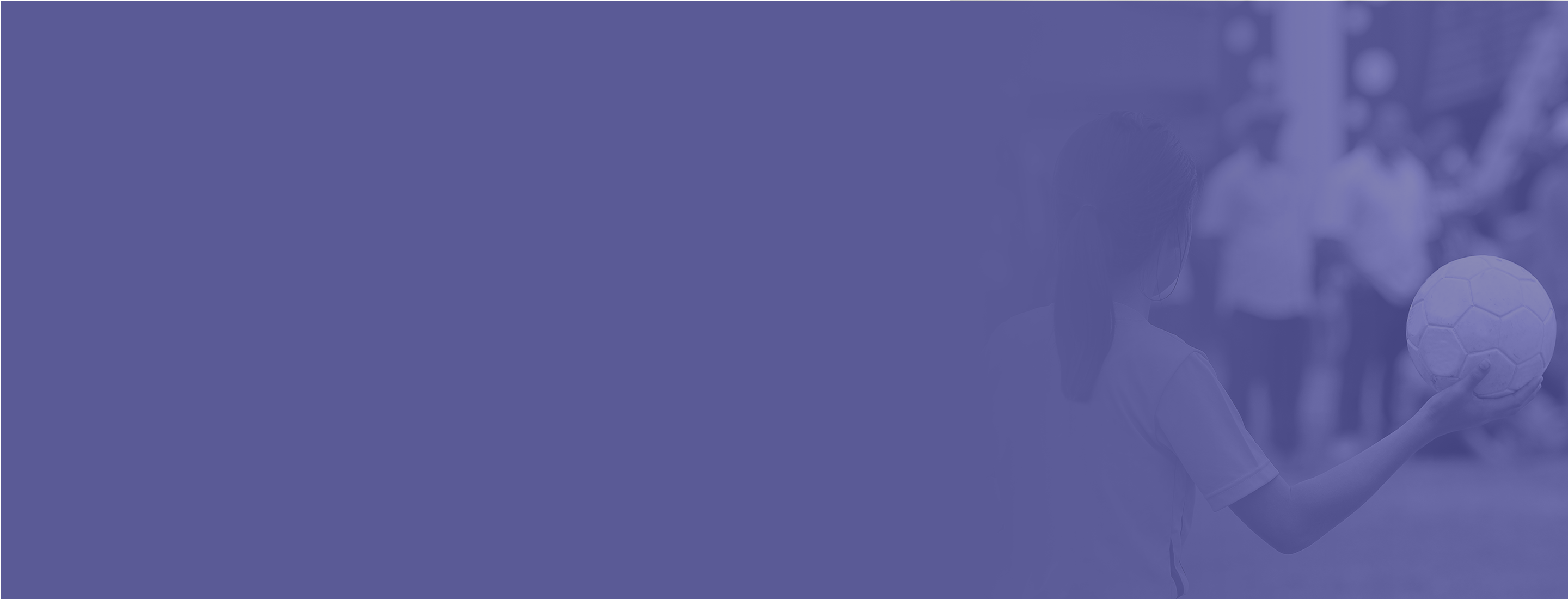 Purple background hand ball player