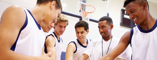 Basketball Team Huddle