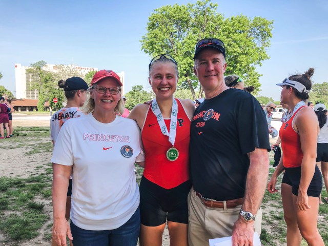 National team athlete Claire Collins and her parents