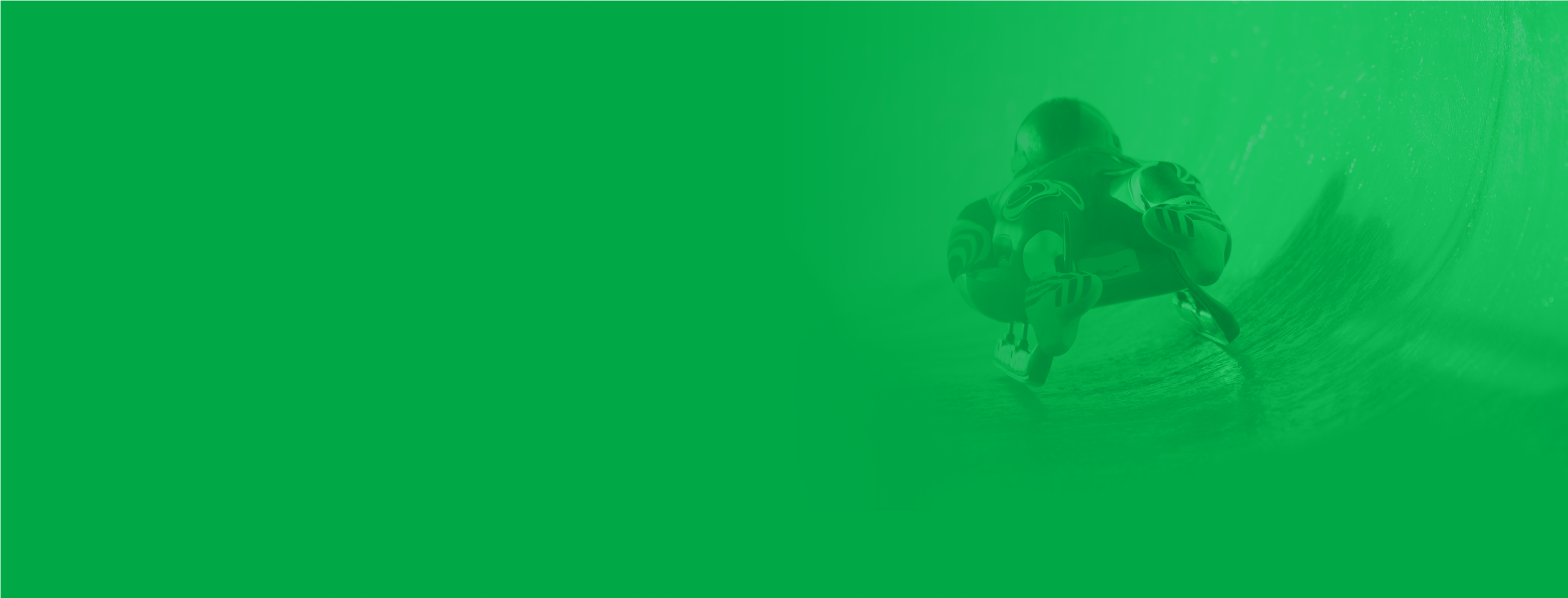 Green background luge