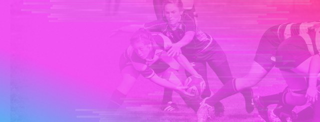 Rugby players during a game