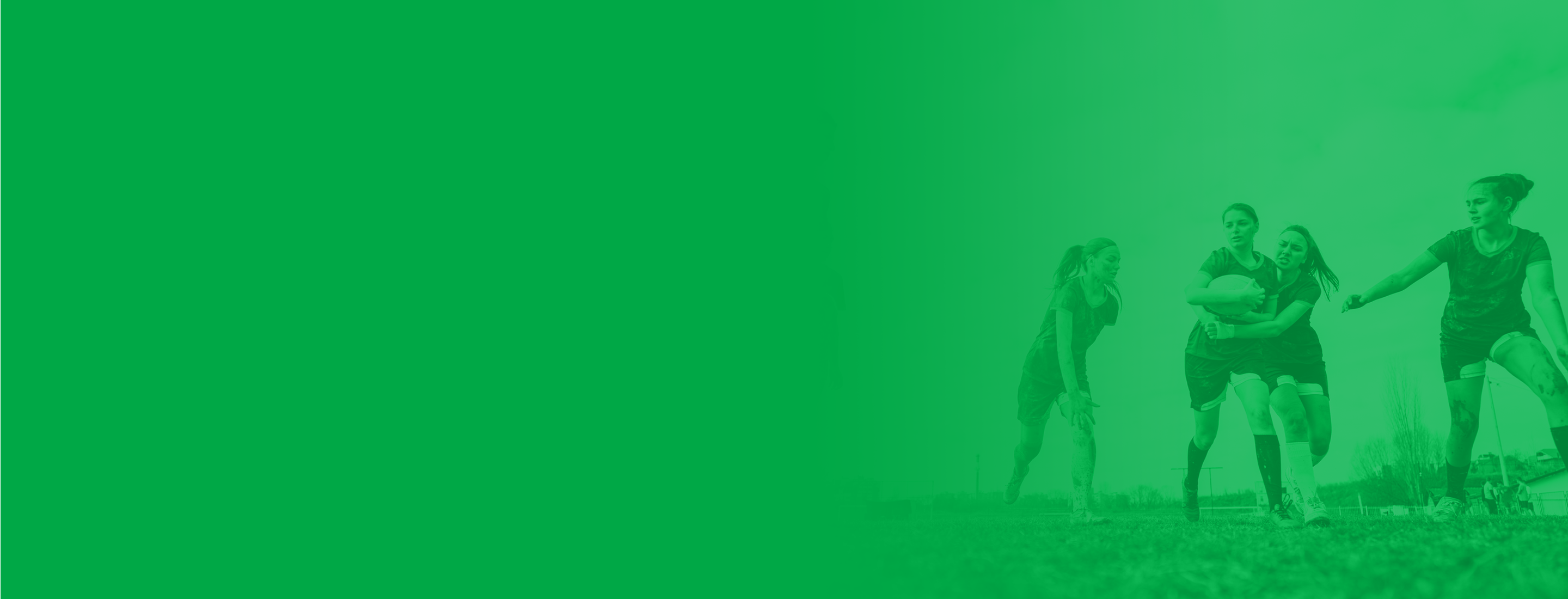 Green background rugby players