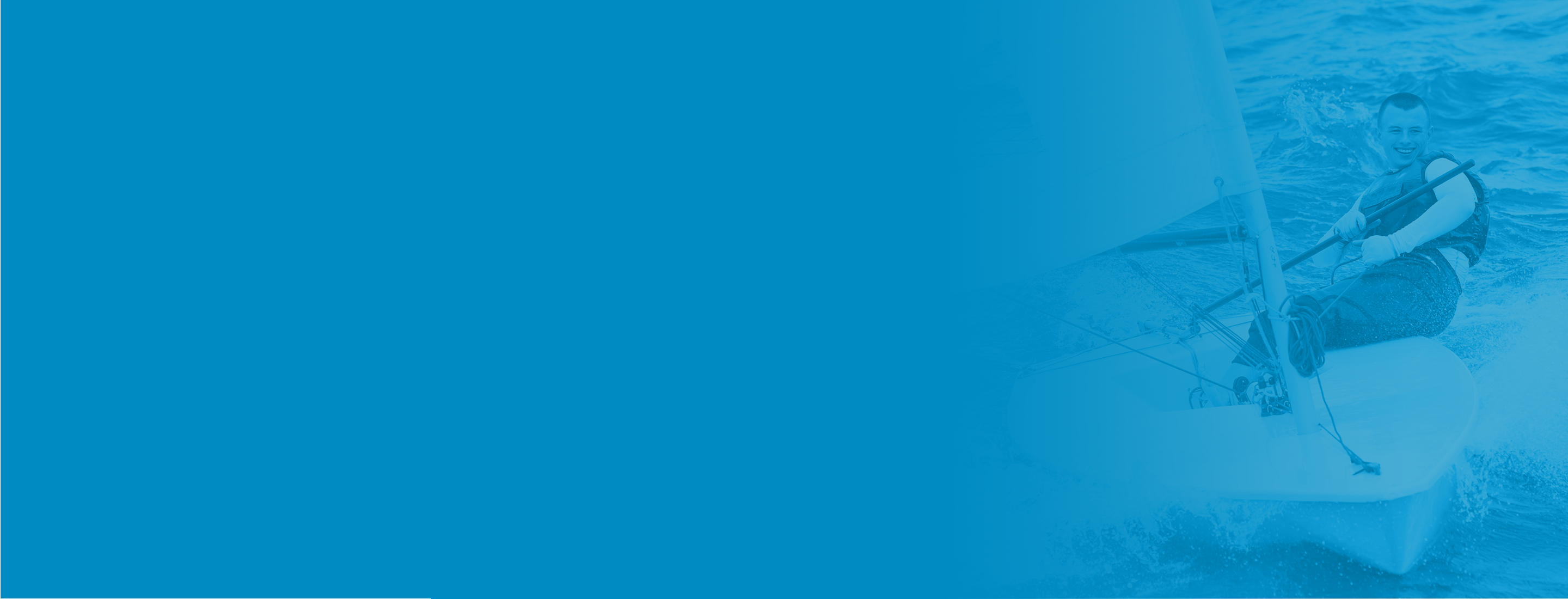 Blue background sail boat