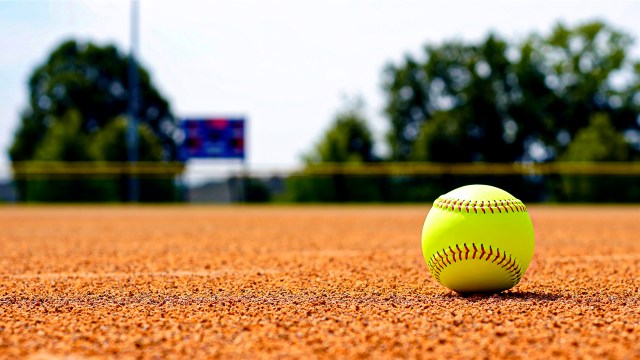 Softball on Softball Field with Dirt