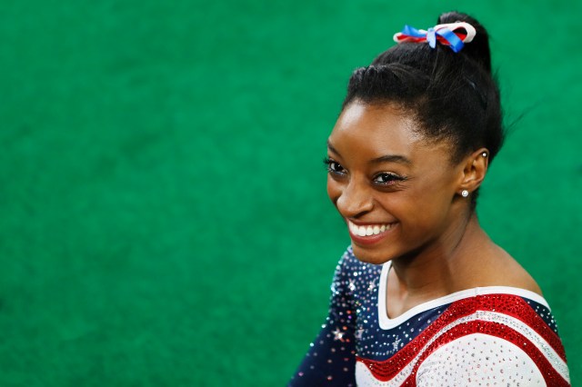 Simone Biles at Rio 2016 Summer Olympic Games artistic gymnastics