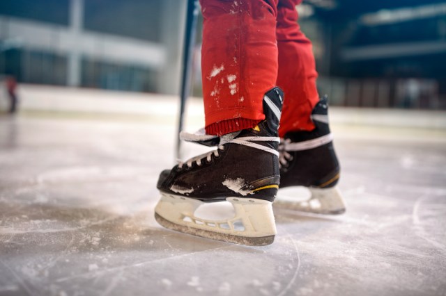 ice hockey player's skates
