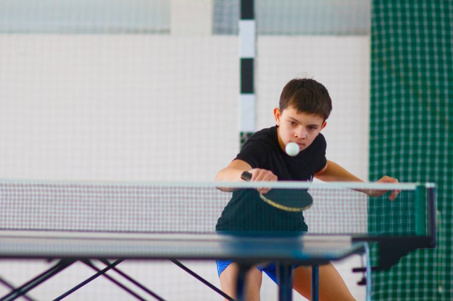 athlete indoor table tennis indoor, ping-pong