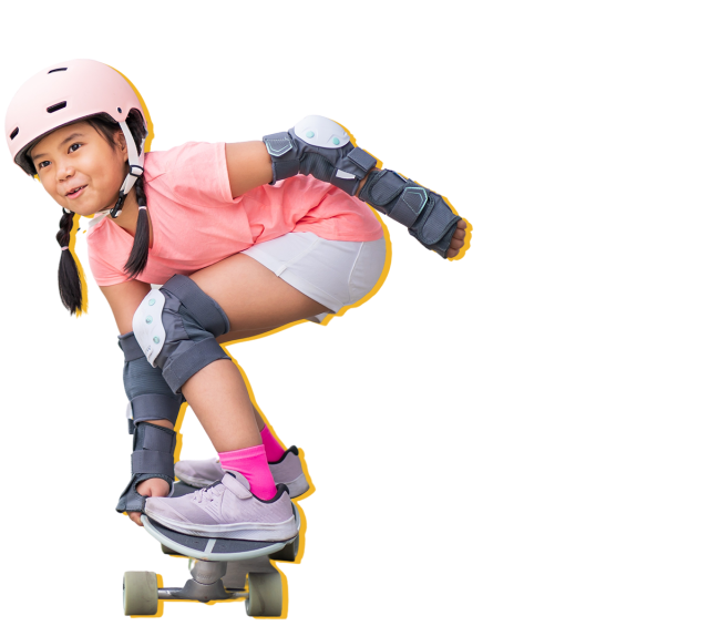 Skateboarding girl