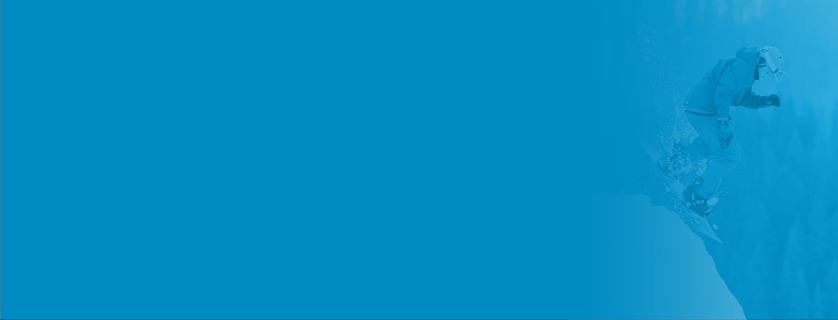 Blue background snowboarder