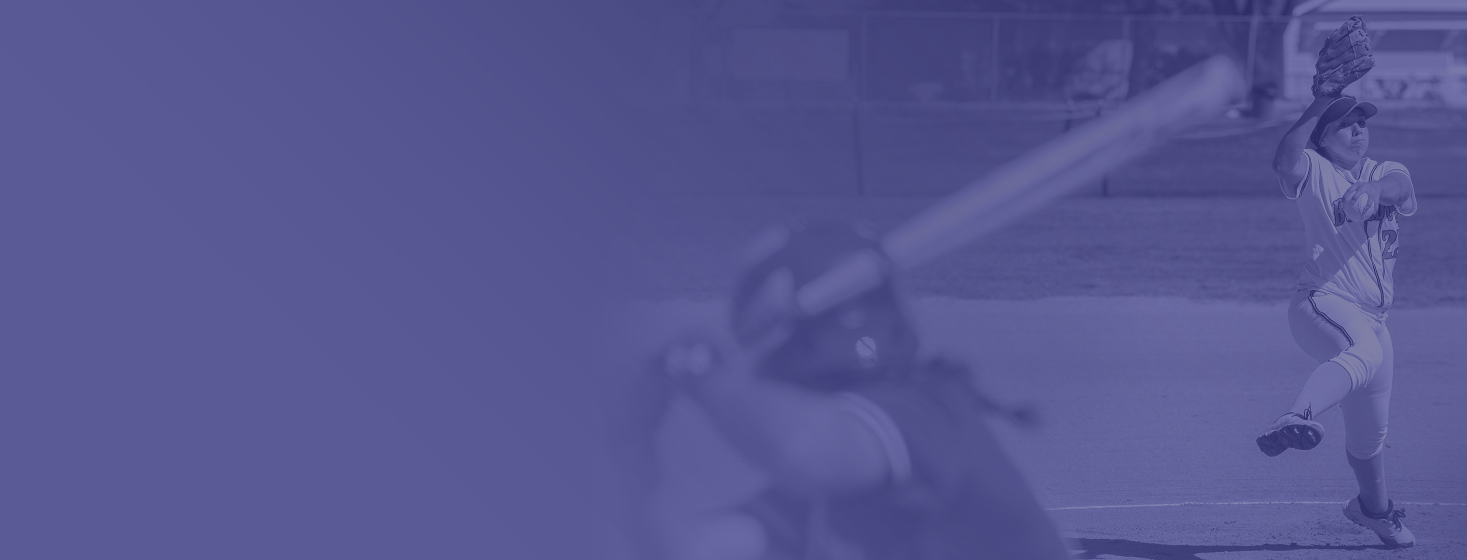 Softball Player hitting the ball