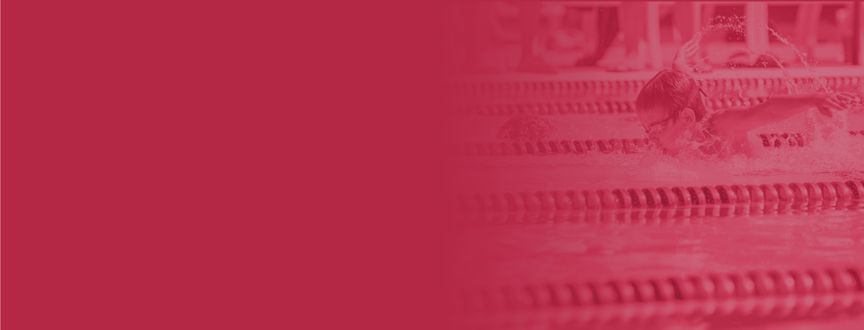 Red background kid swimming triathlon