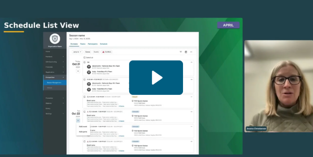 SportsEngine HQ Product Update: Schedule List View